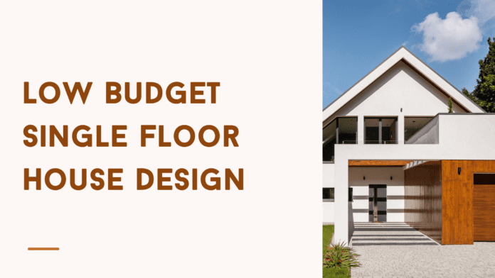 Low Budget Single Floor House Design